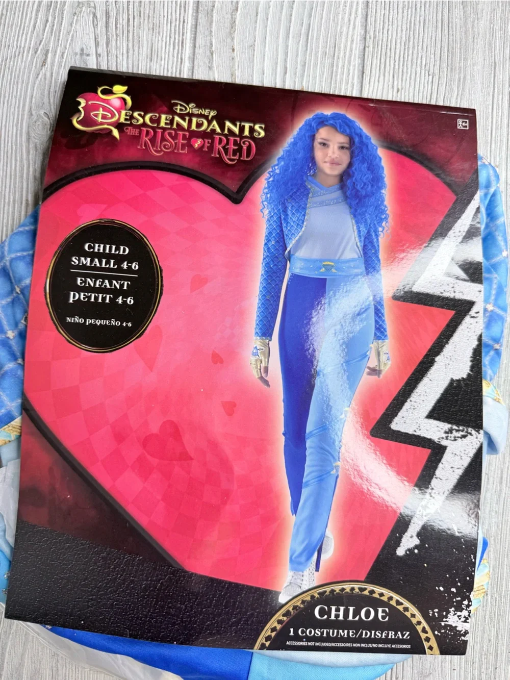 Disney Descendants 4 The Rise Of Red Chloe Halloween Costume Child 4-6 cosplay